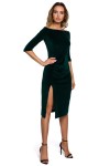 elegancka welurowa sukienka