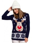 smieszny sweter z reniferem