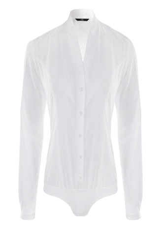 eleganckie body w fasonie koszuli do biura