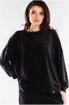 czarna welurowa bluza o kroju oversize na jesień.jpg