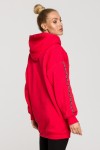wygodna bluza oversize czerwona z kapturem z regulowanymi trokami prz kapturze.jpg