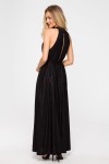 elegancka długa suknia maxi czarna z brokatem i dekoltem halter bez rękawów do wieczorowej stylizacji na sylwestra.jpg