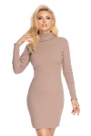 uniwersalna sukienka z golfem w kolorze cappucino.webp