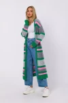 sweter kardigan na jesień w kolorze zielonym.webp