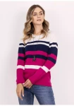 damski sweter w kolorowe paski.webp