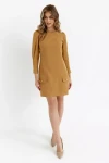 trapezowa sukienka w cynamonowym odcieniu.webp