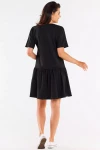 modna czarna sukienka na krótki rękaw.webp