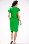 modna sukienka zielona z wiązaniem na przodzie.webp