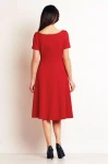 sukienka czerwona z krótkimi rękawami.webp