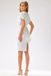 krótka sukienka biała błyszcząca.webp