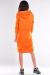 modna sukienka dresowa pomarańczowa