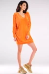 ukienka dresowa z długimi rękawami pomarańczowa