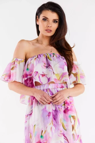 bluzka hiszpanka z falbankami