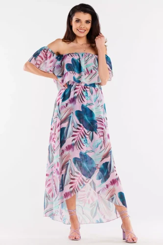 spódnica asymetryczna z falbanami