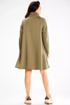 sukienka khaki z luźnym krojem