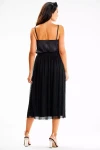 elegancka czarna spódnica midi
