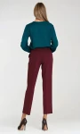 Gładka szmaragdowa bluzka z długim rękawem..webp