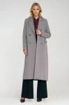 Szary płaszcz jodełka, smukła linia.webp