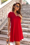 elegancka czerwona sukienka mini na wyjście.webp