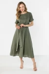lniana sukienka midi khaki.webp
