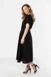 czarna sukienka lniana midi elegancka.webp