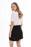 lniane spodenki damskie czarne.webp