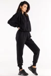 spodnie casual damskie o zwężanym kroju.webp