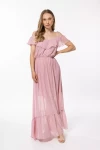 delikatna sukienka maxi z romantycznym falbanowym dekoltem.webp