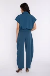 teal eleganckie spodnie damskie o luźnym fasonie.webp