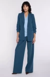 teal damskie spodnie palazzo z kieszeniami.webp
