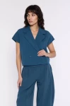 teal krótki żakiet damski.webp