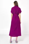 Elegancka sukienka maxi zapinana na guziki fuksja.webp