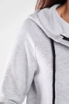 Bluza z kapturem i regulowanym dołem szary.webp