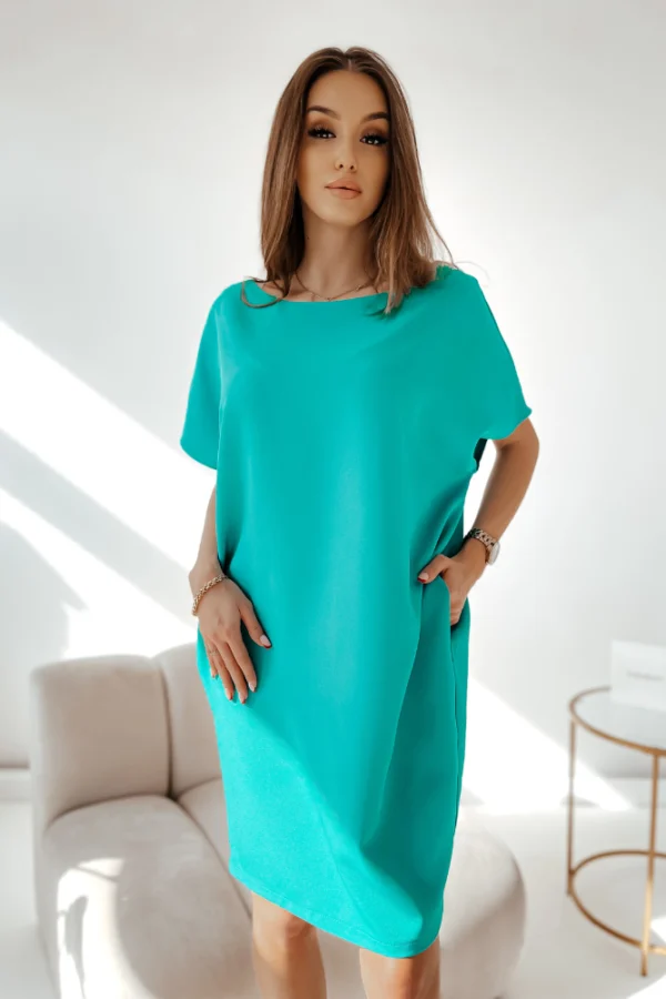 Sukienka tunika oversize z krótkim rękawem