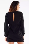 Bluza damska z długim rękawem i rozcięciem na plecach.webp
