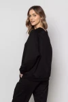 Klasyczna bluza damska o minimalistycznym designie czarny.webp