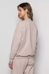 Bluza damska na suwak z długimi rękawami beż.webp